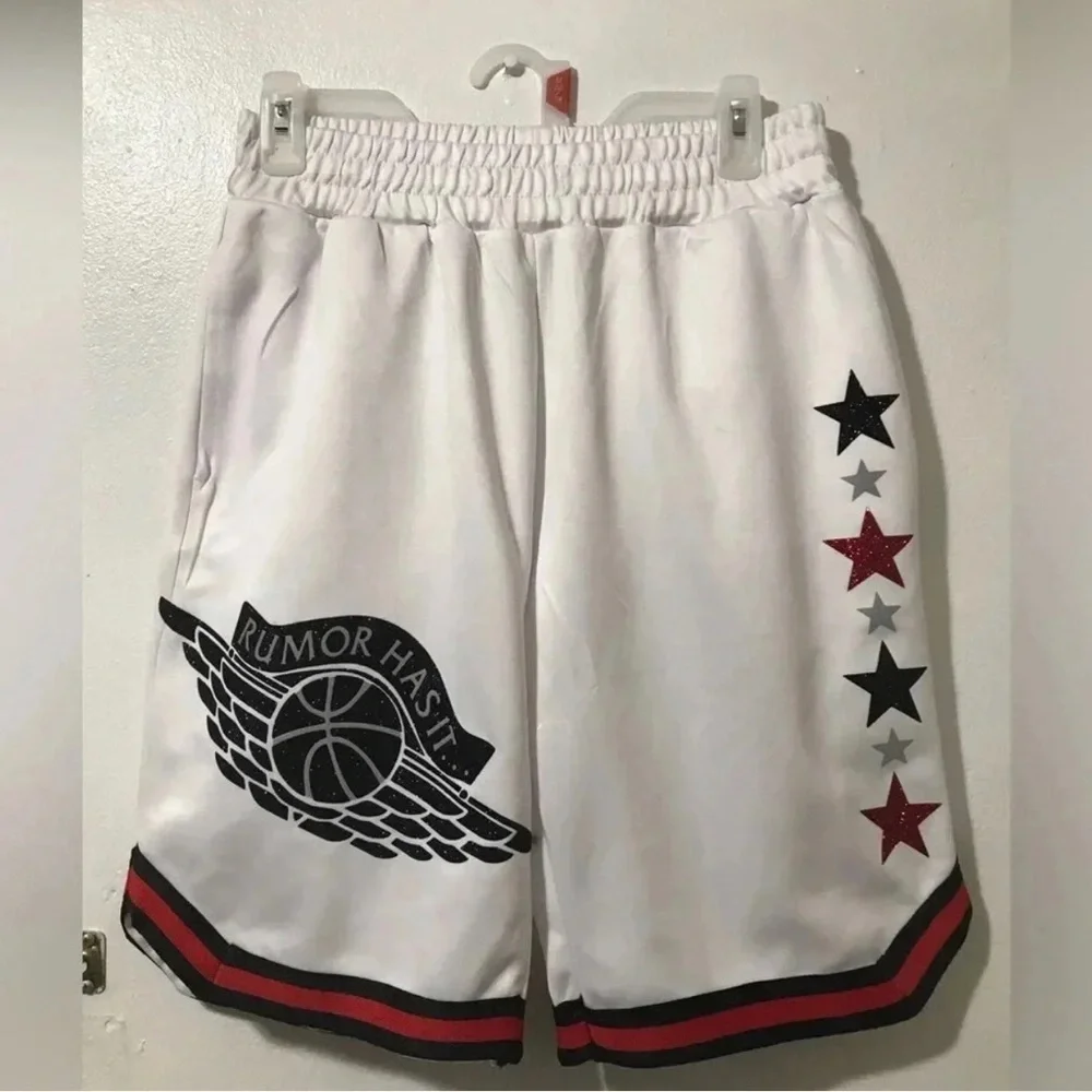 LIKE-NEW Vintage Brand Rumor Has It Basketball White Shorts Men’s Size Small‎